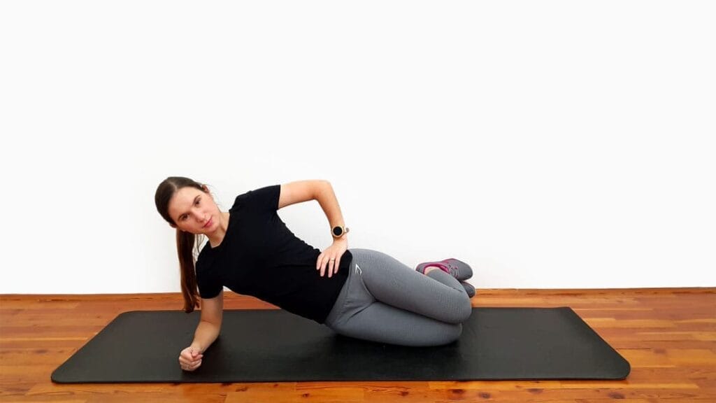 Modificiran stranski plank korak 1